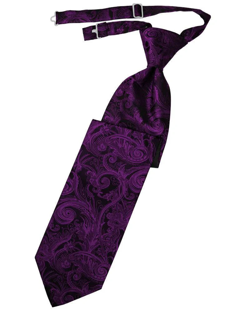 Tapestry Skinny Necktie Pre- Tied-43