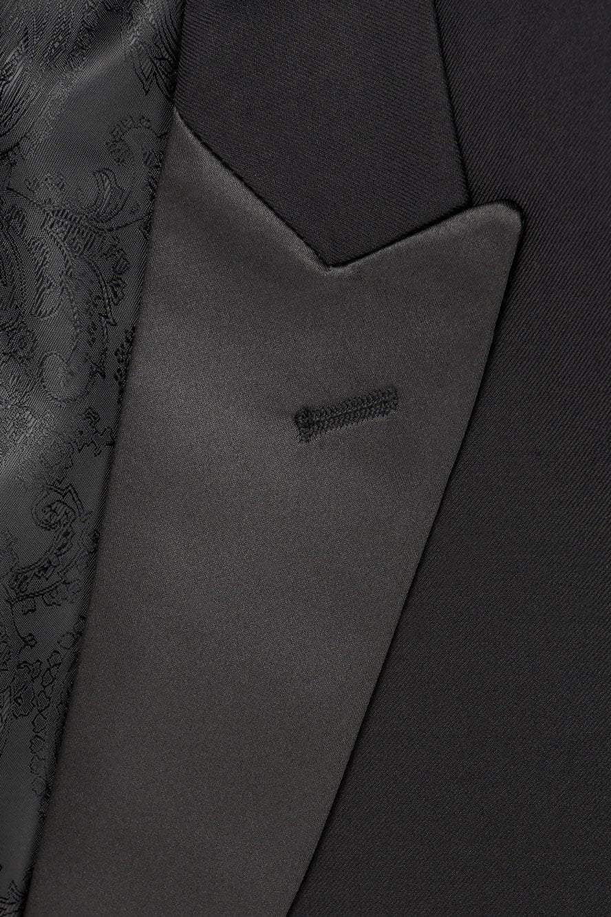 "Milan" Black Tuxedo Jacket Peak (Separates)-1